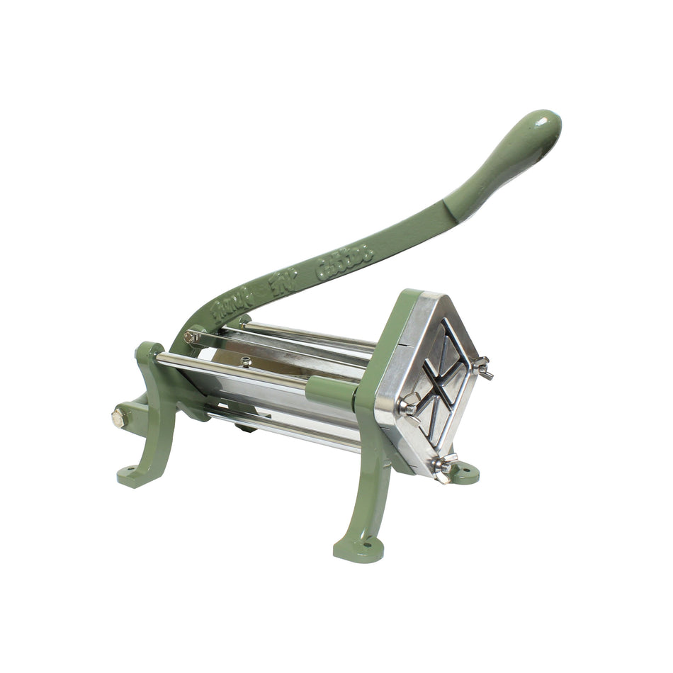 15-3/4" x 8" x 12-3/4", Wedge Cutter Set with 6 Wedge Blade & Pusher, Cast Iron & Aluminum frame with Stainless Steel Reciprocating Rod, Rust Proof Cutter & Pusher, Table or Wall Mounted