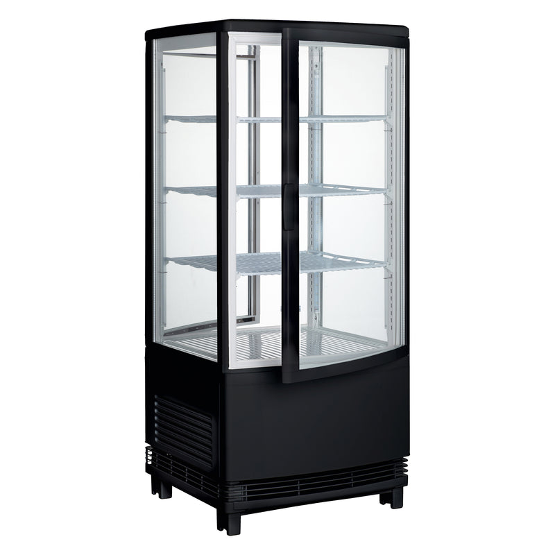 Winco CRD-1K 17 Inch Refrigerated Beverage Display Countertop 4-tier Black