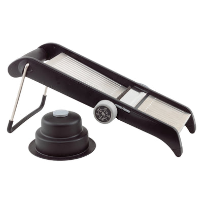 Winco MDL-4P 14-5/8 Inch Mandoline Slicer Set with Reversible Blade and Handguard