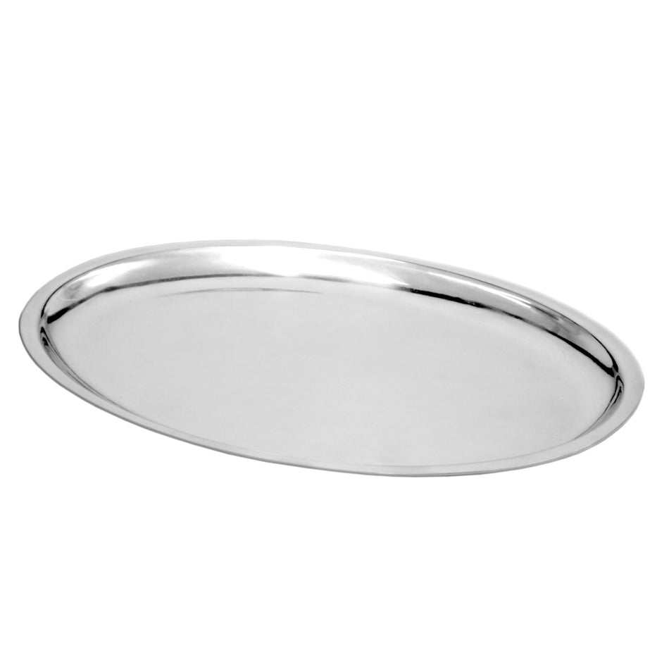 11-5/8" x 8" x 5/8", Oval Sizzling Platter, Stainless Steel 18/0