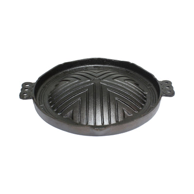 Thunder Group IRTP001 11-1/2 Inch Diameter Round Cast Iron BBQ Plate Concave Ridges