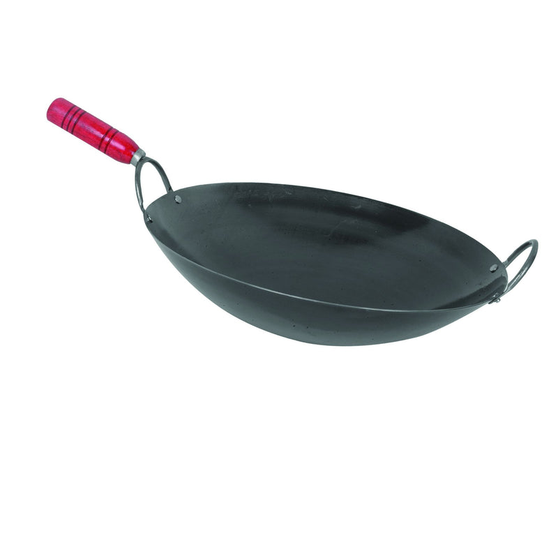 Thunder Group IRWC007 16 Inch Diameter Iron Wok with Riveted Round Handles