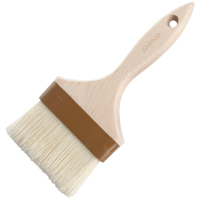 Winco WFB-40 4 Inch Pastry Brush Boar Hair Bristles Wooden Handle