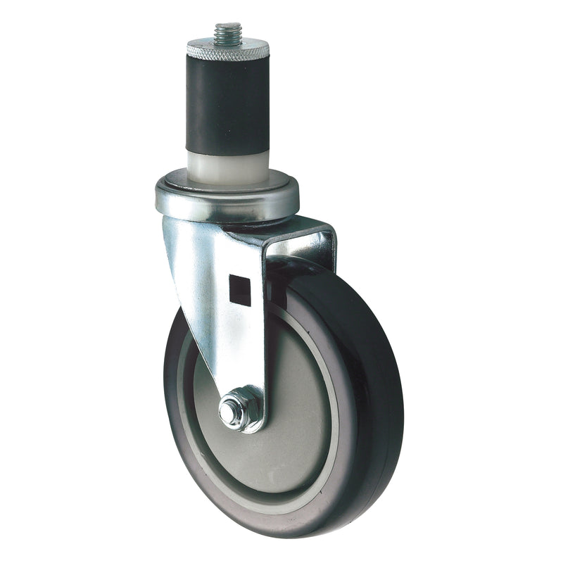 Winco CT-1 5 Inch Caster Set Polyurethane with Stem for Work Table 220 lbs Capacity