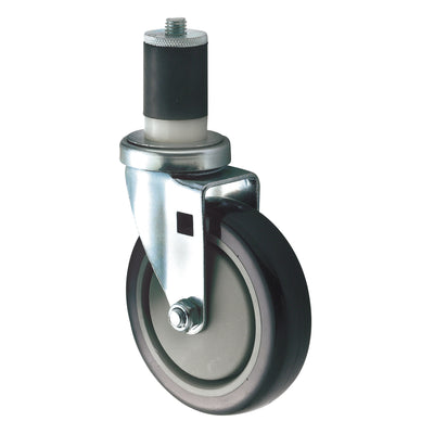 Winco CT-1 5 Inch Caster Set Polyurethane with Stem for Work Table 220 lbs Capacity