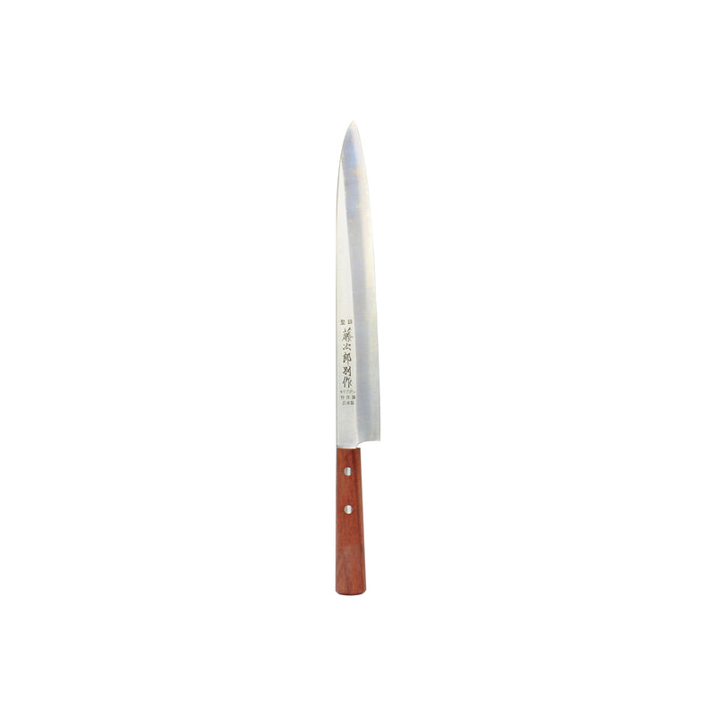 Thunder Group JAS014270 10-3/4 Inch Blade Pointed Sashimi Knife with Wood Handle