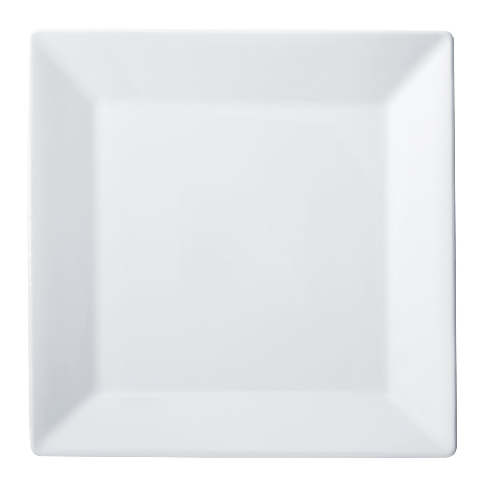 Winco RPS-12 Royalsquare Square Plate, 12", White Porcelain, 12 Pieces/Case