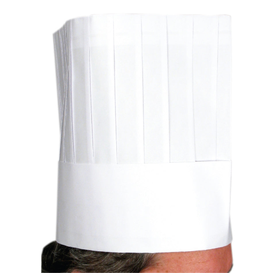 Winco DCH-9 Disposable Chef's Hat with Signature Chef (10 Pieces Per Bag)