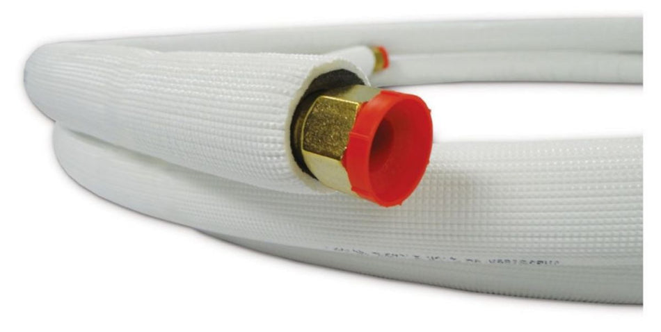 JMF 061408500H, 3/8 in x 7/8 in x 50 ft AC Line Set, Insulated Copper Refrigerant Lines, 1/2 in Suction Insulation, Sweat Connections