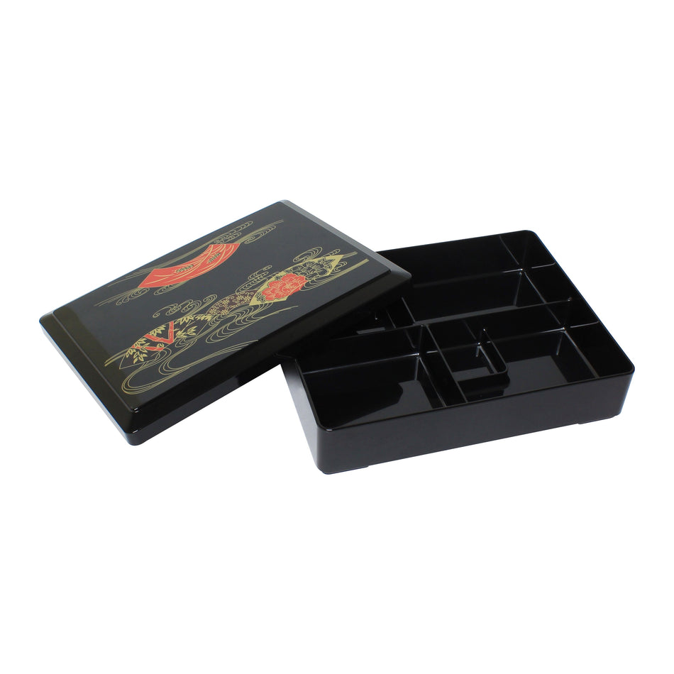 10-5/8" x 8-3/8" x 2-1/2" Makunouchi Bento Box, ABS, Made in Taiwan