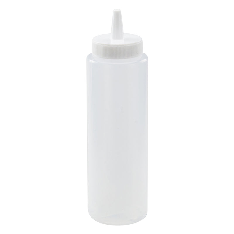 Winco PSB-08C 8 Oz BPA Free Squeeze Bottle Clear Plastic 6 Packs