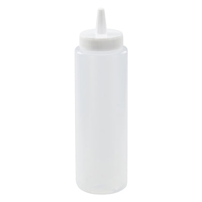 Winco PSB-08C 8 Oz BPA Free Squeeze Bottle Clear Plastic 6 Packs