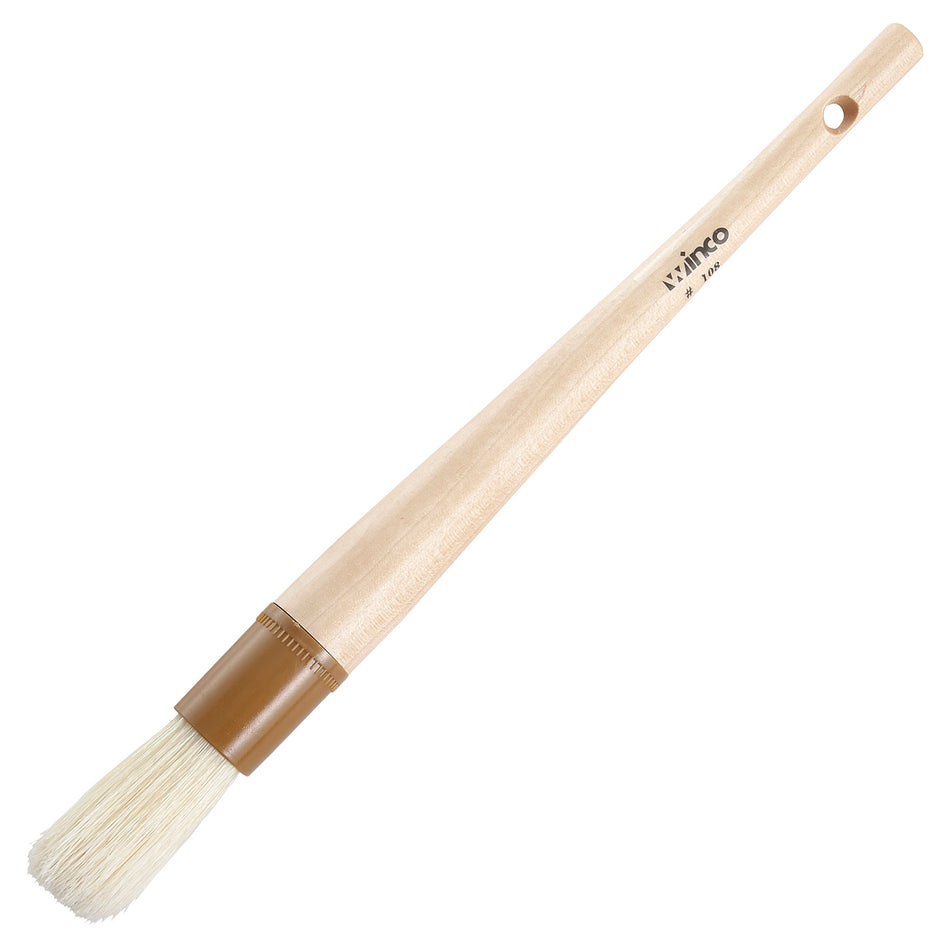 Winco WFB-10R Pastry/Basting Brush with Plastic Ferrule - 1" Round