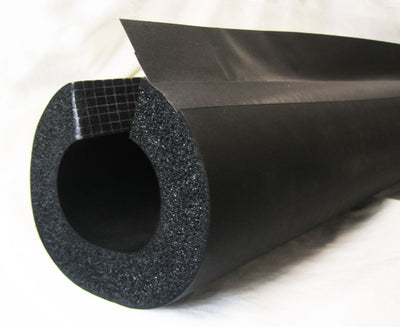 K-Flex 6RXLO048078, 7/8 in ID Pipe Insulation x 1/2 in Wall x 6 ft, Black Closed-Cell Foam Tube, R3.2, Insul-Lock