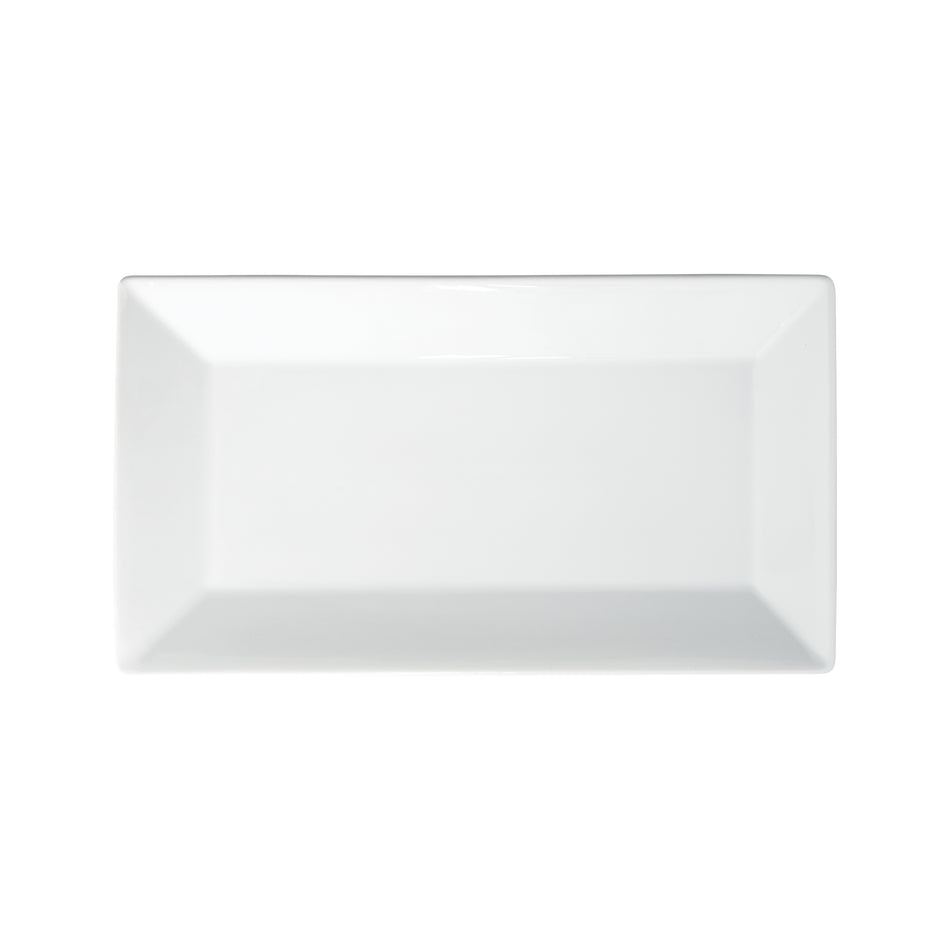 Winco RPR-14 Royalsquare Rectangular Platter, 14-1/2"L, White Porcelain, 12 Pieces/Case