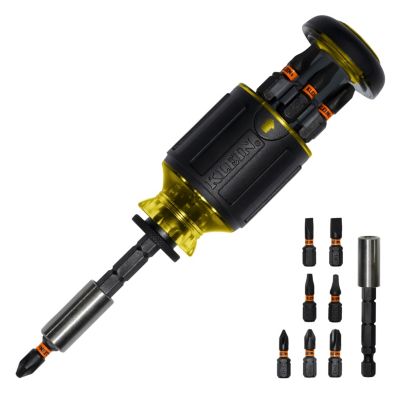 Klein Tools® Screwdriver 8-in-1 Adjustable Stubby Magnetic 32308