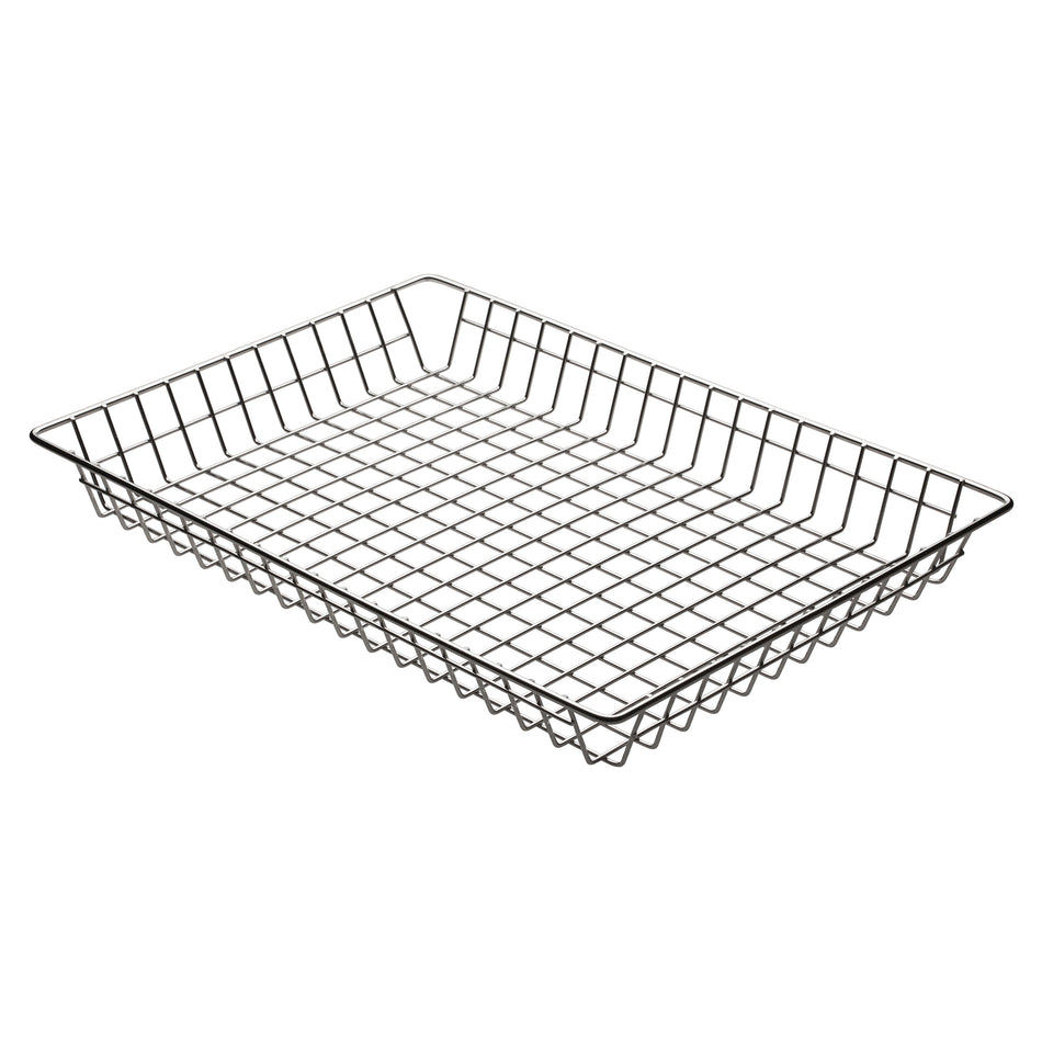 Winco DB-1218 12 Inch Rectangular Doughnut Basket Nickel Plated