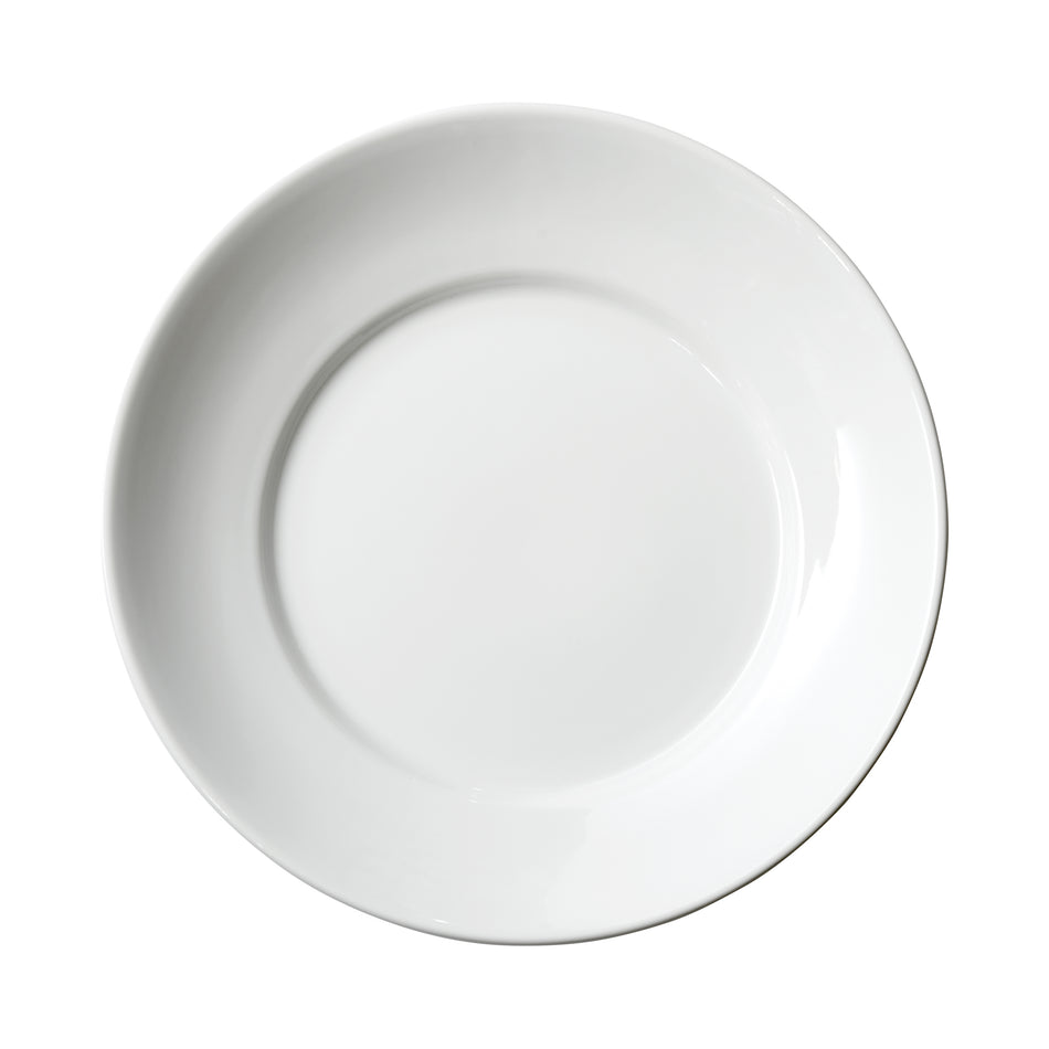 Winco SPR-105 Specialty Plate with Wide Rim, 10-1/2" dia, White Porcelain, 12 Pieces/Case