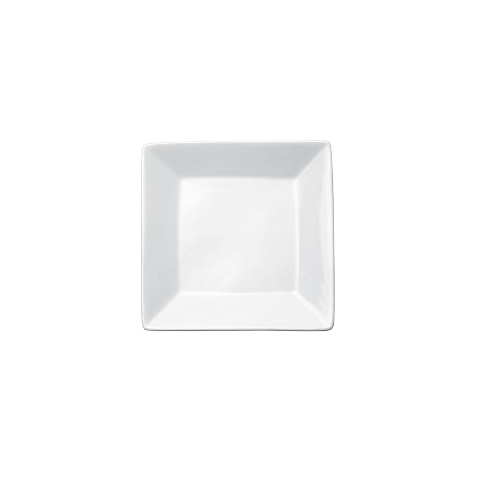 Winco RPS-5 Royalsquare Square Plate, 5", White Porcelain, 48 Pieces/Case