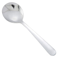 12 pack Winco 0002-04 Windsor Bouillon Spoon, 18/0 Medium Weight
