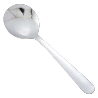 12 pack Winco 0002-04 Windsor Bouillon Spoon, 18/0 Medium Weight