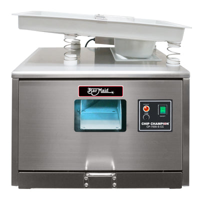 Winco CP-7000-S-CC Bar Maid Chip Champion with Feeder Tray - 10,000 Pieces/Hour