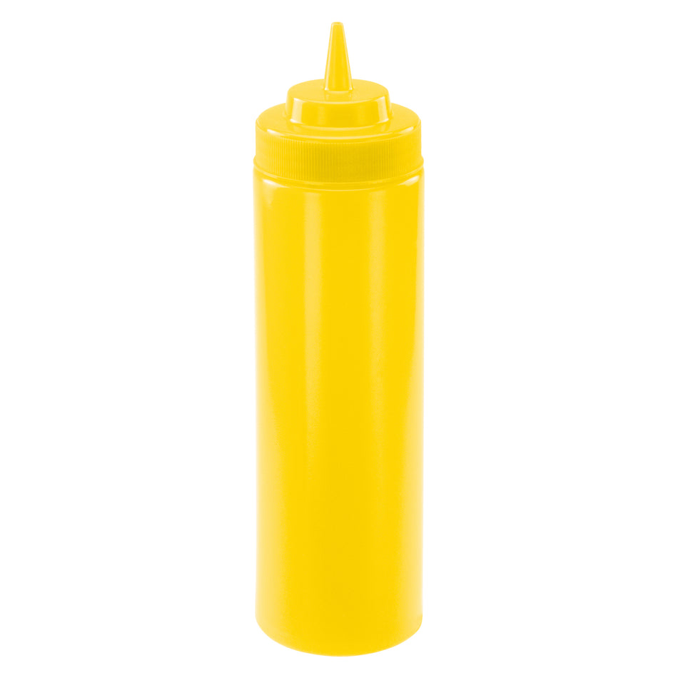 Winco PSW-24Y 24 Oz Squeeze Bottle BPA Free Yellow Plastic 6 Packs