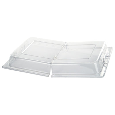 Winco C-DPFH 21 Inch Hinged Dome Cover - Full-Size Polycarbonate NSF Buffet