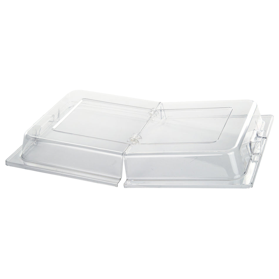 Winco C-DPFH 21 Inch Dome Cover Hinged Polycarbonate NSF Approved with Secure Closure