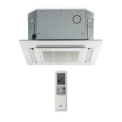 LG - 18,000 BTU Ductless Single Zone Inverter Heat Pump Ceiling Cassette Indoor Unit