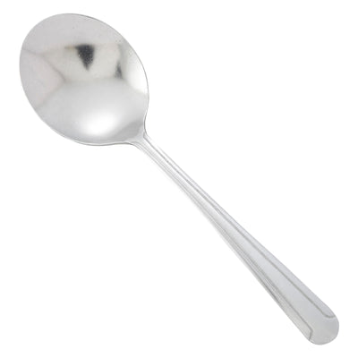 12 pack Winco 0001-04 Dominion Bouillon Spoon, 18/0 Medium Weight