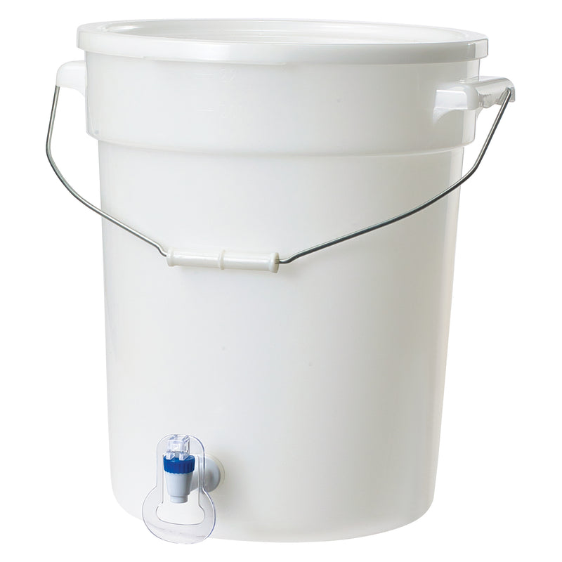 Winco PBDW-22 6 Gallon Beverage Dispenser Drip-proof Spigot White Polypropylene