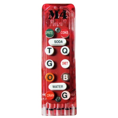 Wunder-Bar Bargun Handle, 12 Button, M4, Red - M4H-12B-R-COMP