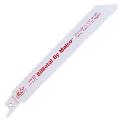 Malco® Reciprocating Saw Blade 18 " 18 TPI Bi-Metal for Metal 5 Pack 4TF18