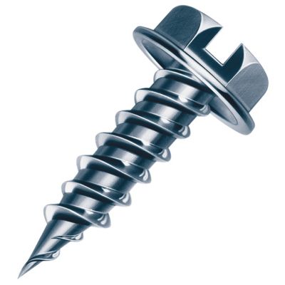 Malco® Screw Self-Piercing Hex 1/4" Steel Zinc Plated Pack of 100 HW8X1ZG
