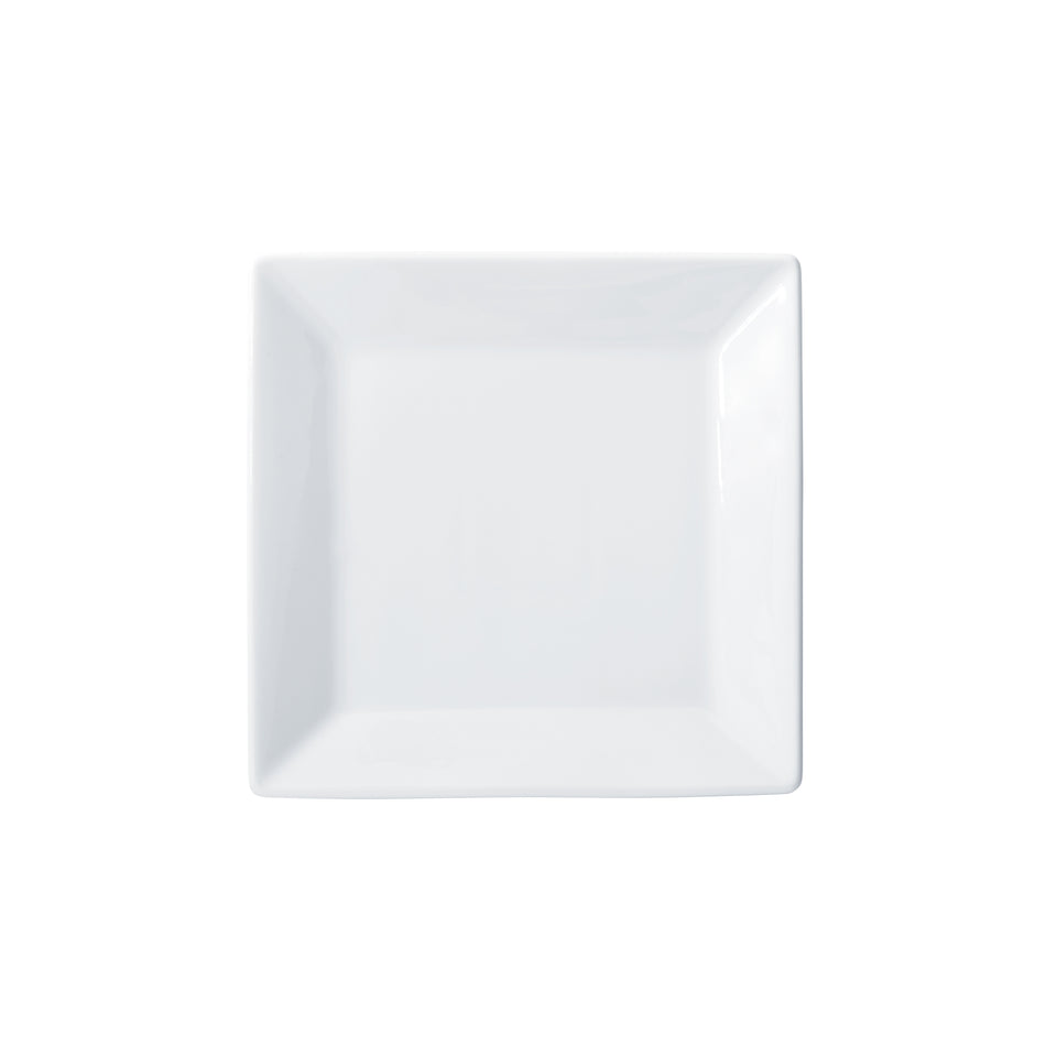 Winco RPS-7 Royalsquare Square Plate, 7", White Porcelain, 36 Pieces/Case