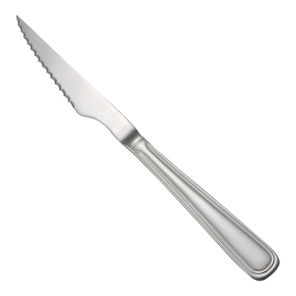 Winco 0030-16 8-7/8 Inch Steak Knife Pointed Tip Extra Heavy Weight Mirror Finish Stainless Steel