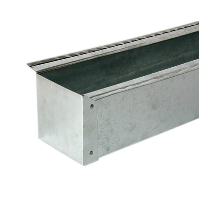 Miami Tech LC48-10C, 4 in x 8 in x 4 in. 10 ft Line Cover Capped, Gray, Silver