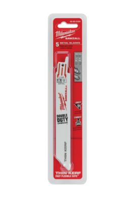 Milwaukee® Blade 6" 18 TPI Bi-Metal for Reciprocating Saws 5 Pack 48-00-5184