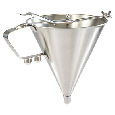 Winco 1.6 Liter Stainless Steel Confectionery Funnel - 3 Nozzles