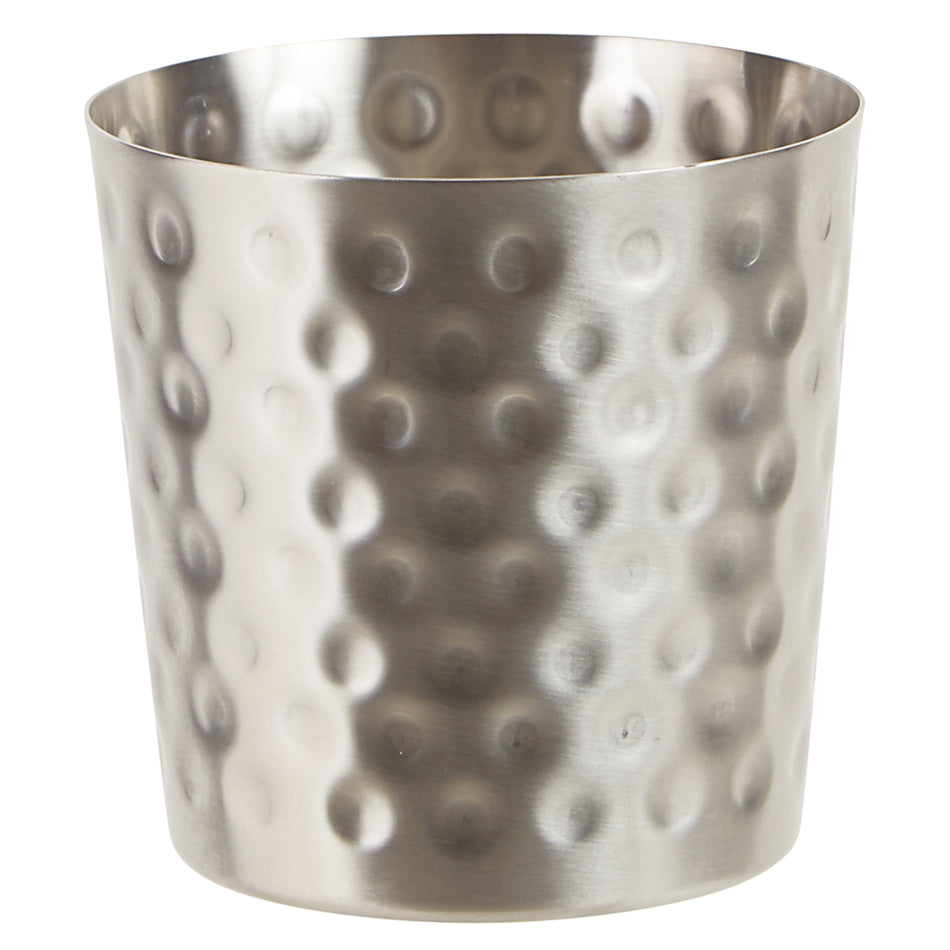 Winco SFC-35H 3-1/4 Inch Diameter Hammered Fry Cup Stainless Steel with Satin Finish