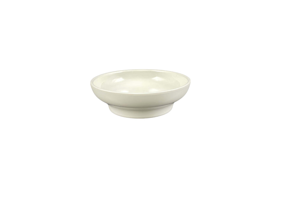 12 Pack 4-1/2 oz, 4" Diameter x 1-1/4" Height, Salsa Dish, Bone Color, Melamine, BPA Free, Dishwasher Safe, Break-Resistant, Shatter-Resistant, No Microwave, No Oven, NSF