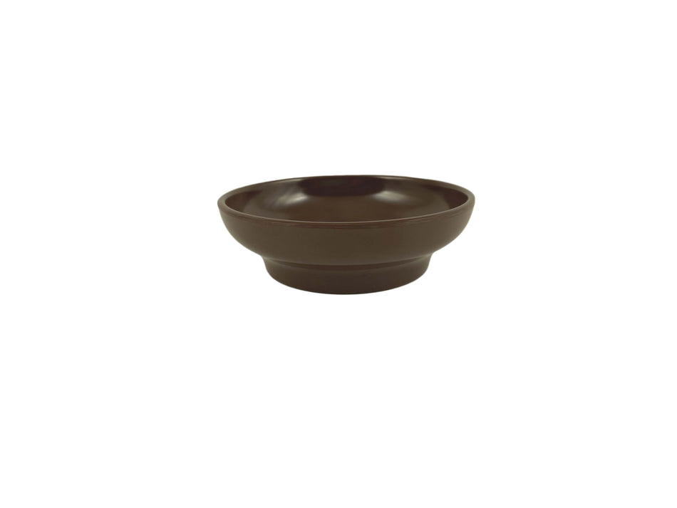 12 Pack 4-1/2 oz, 4" Diameter x 1-1/4" Height, Salsa Dish, Chocolate Color, Melamine, BPA Free, Dishwasher Safe, Break-Resistant, Shatter-Resistant, No Microwave, No Oven, NSF