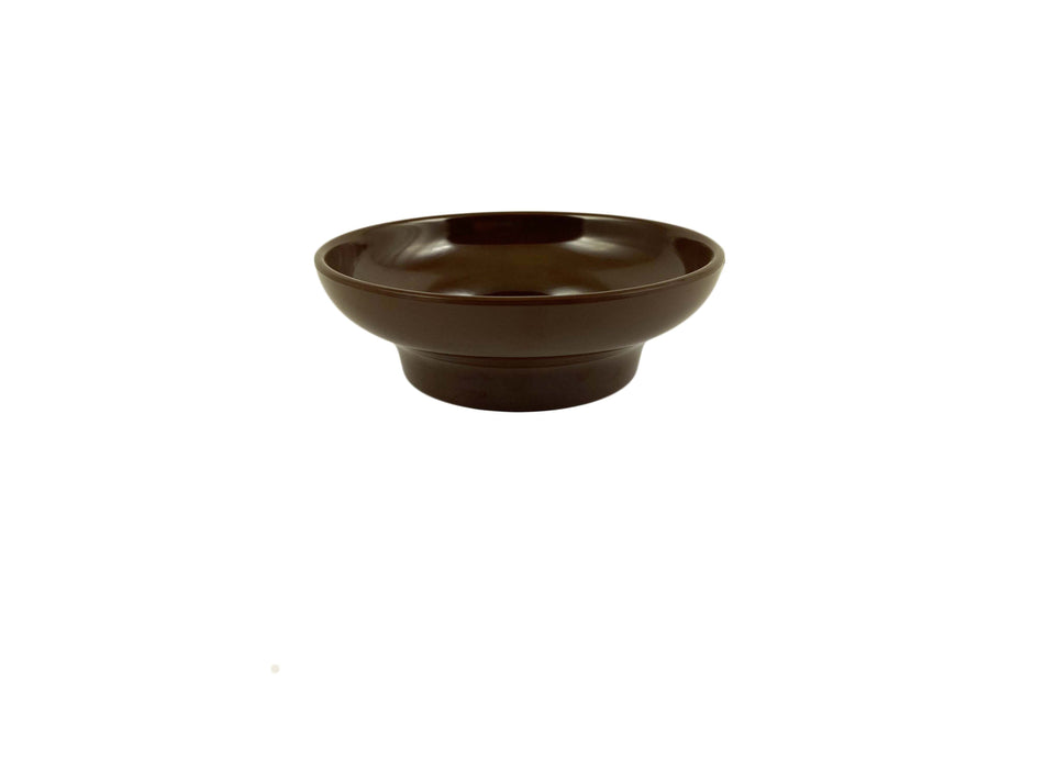 12 Pack 8 oz, 4-3/4" Diameter x 1-1/2" Height, Salsa Dish, Chocolate Color, Melamine, BPA Free, Dishwasher Safe, Break-Resistant, Shatter-Resistant, No Microwave, No Oven, NSF