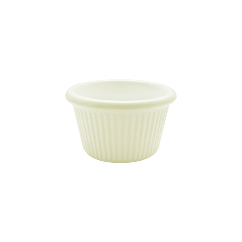 Thunder Group ML507B1R 1-1/2 Oz. Ramekin Round Fluted Bone Melamine