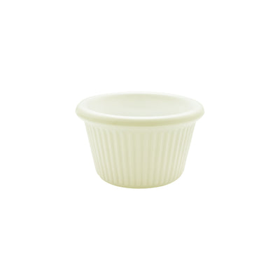 Thunder Group ML507B1R 1-1/2 Oz. Ramekin Round Fluted Bone Melamine