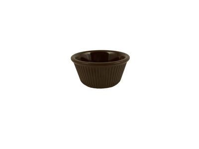 Thunder Group ML531C1 3 Oz Ramekin 3-1/8 Inch Diameter Brown Melamine