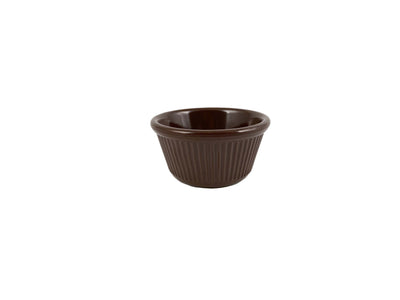 Thunder Group ML532C1 4 Oz Ramekin Round Fluted Break-Resistant Melamine Brown