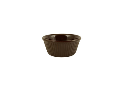 Thunder Group ML533C1 3-1/2 Oz Ramekin Round Fluted Break-resistant Melamine Brown