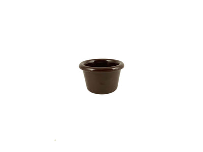 Thunder Group ML534C1 1-1/2 Oz Ramekin Brown Melamine Break-Resistant
